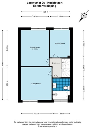 Floorplan - Lorentzhof 26, 1433 LT Kudelstaart